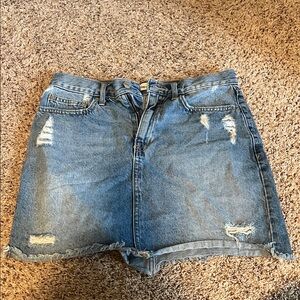 GAP Blue Distressed Mini Skirt